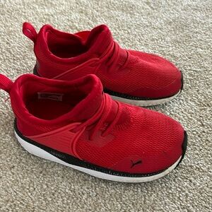 Puma red toddler size 8 tennis shoes